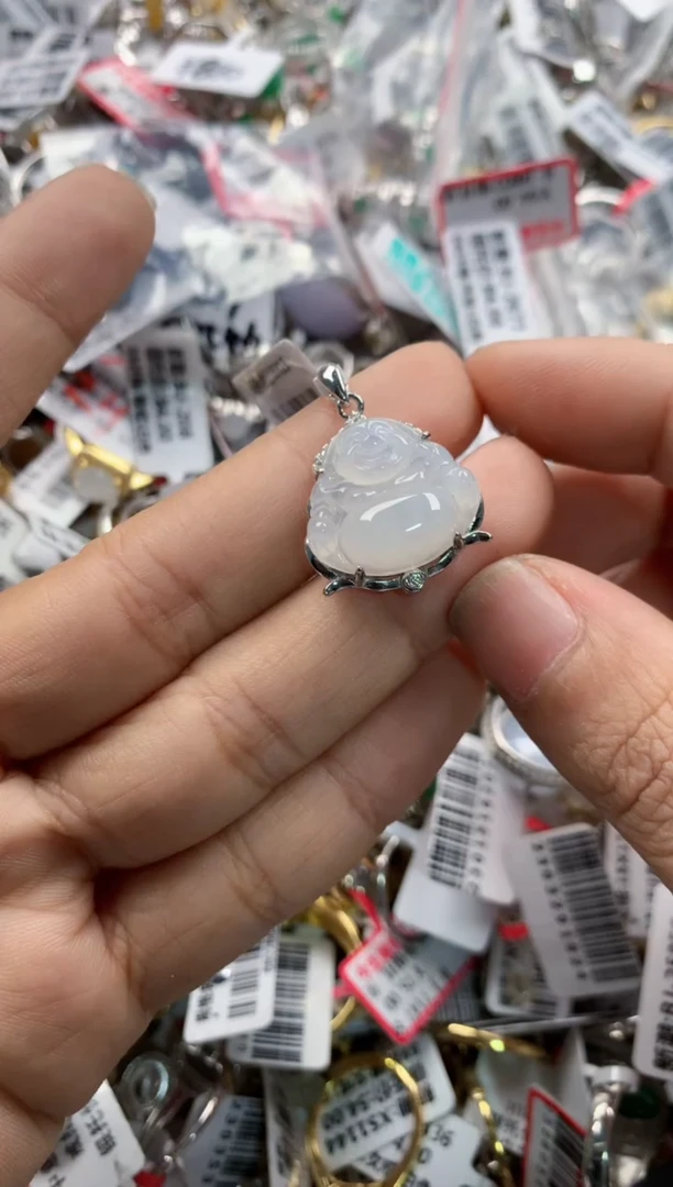银S925镶嵌戒指翡翠11        8