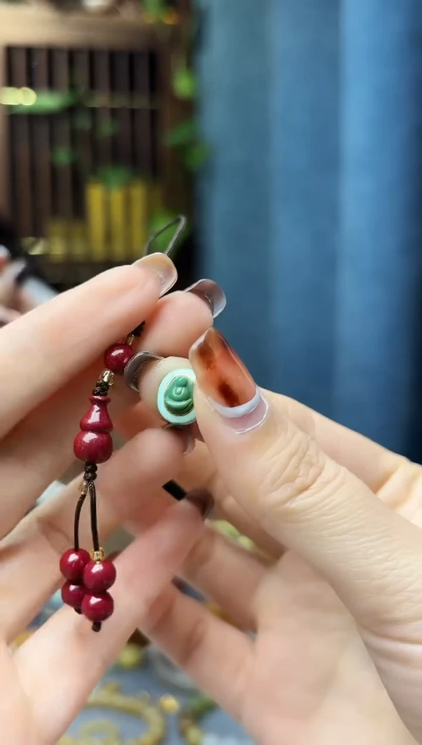 天然辰砂石*朱砂挂件YZG