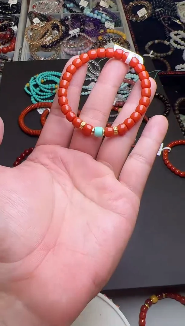 未镶嵌手链南红玛瑙A****麻南红单圈手串