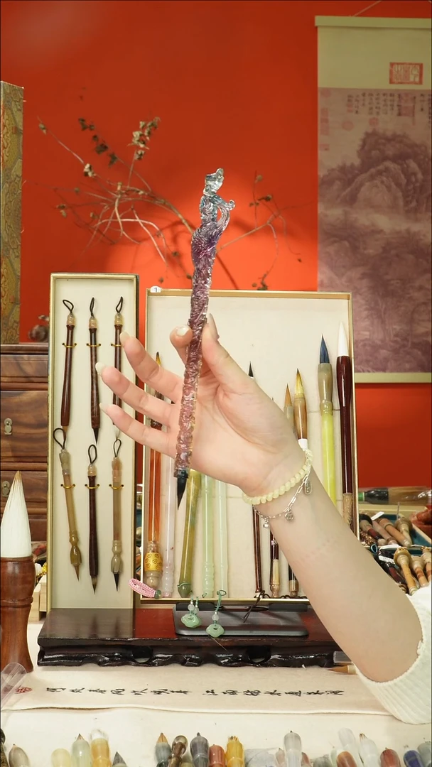 288号闪孤品高货毛笔链接 清水试笔 蘸墨不退