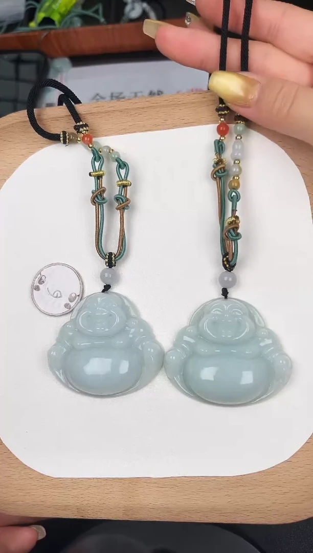 颈饰未镶嵌翡翠LA008翡翠细晴绿大佛+送同款绳子多样性发其一