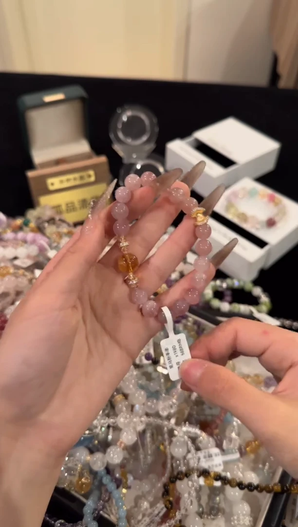 水晶手链合金紫马粉x1980