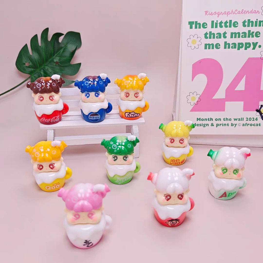 汽水杯女孩DIY网红摆件