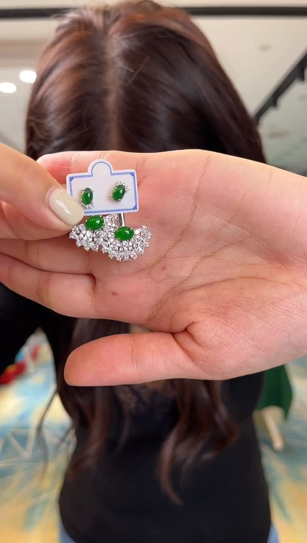 未镶嵌翡翠耳饰16298/多样性发一个