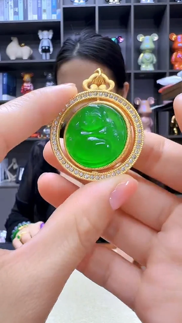 颈饰14K金镶嵌翡翠丹丹diy劲饰