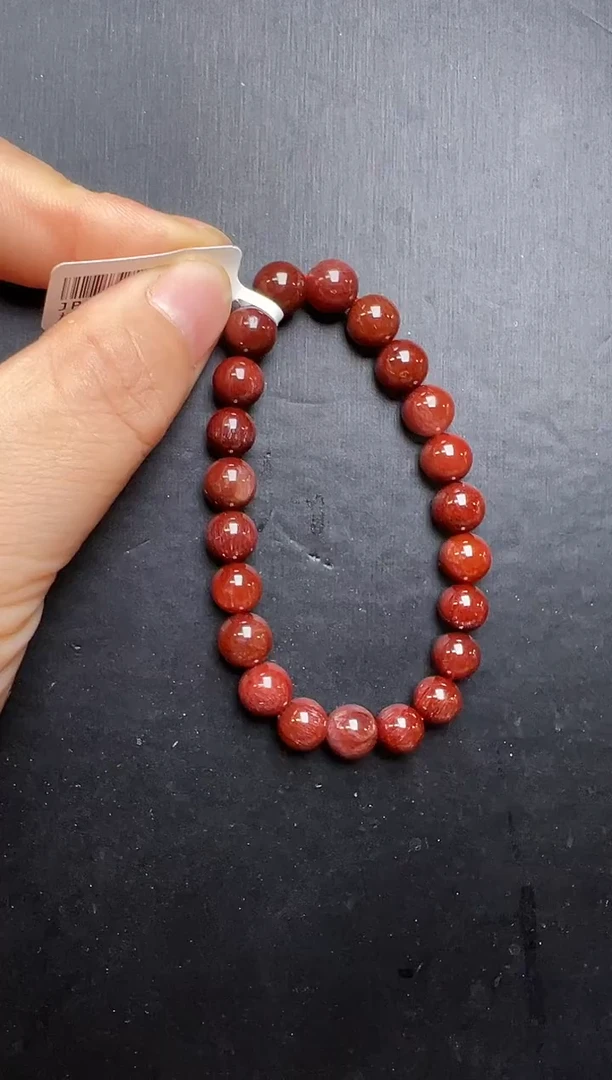 未镶嵌手串水晶红发晶手串8mm+ JP54618