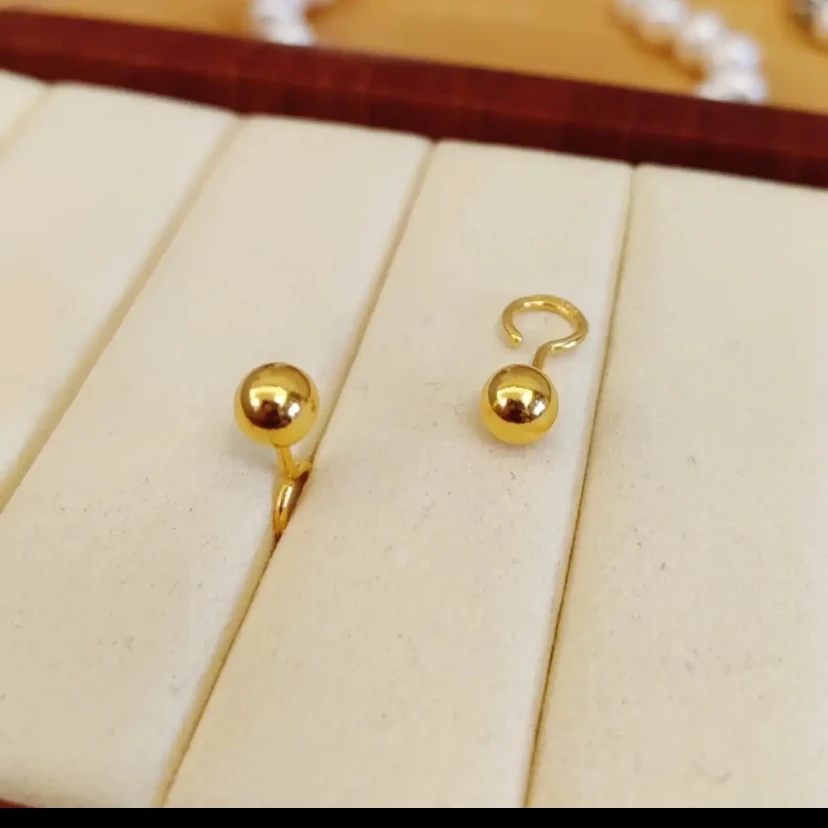 Chow Tai Seng/周大生周大生足金光球耳饰经典球球小金豆抛光款