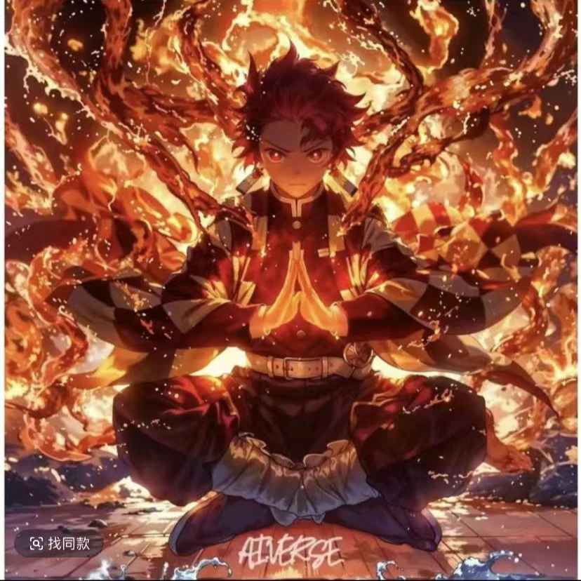 【不灭战神】-鬼灭之刃新品色纸系列同人二创收藏盲盒（默认代拆）