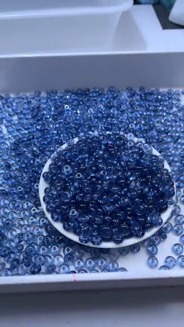 颈饰未镶嵌水晶W2973伦敦蓝碧玺算盘8*4mm*10颗