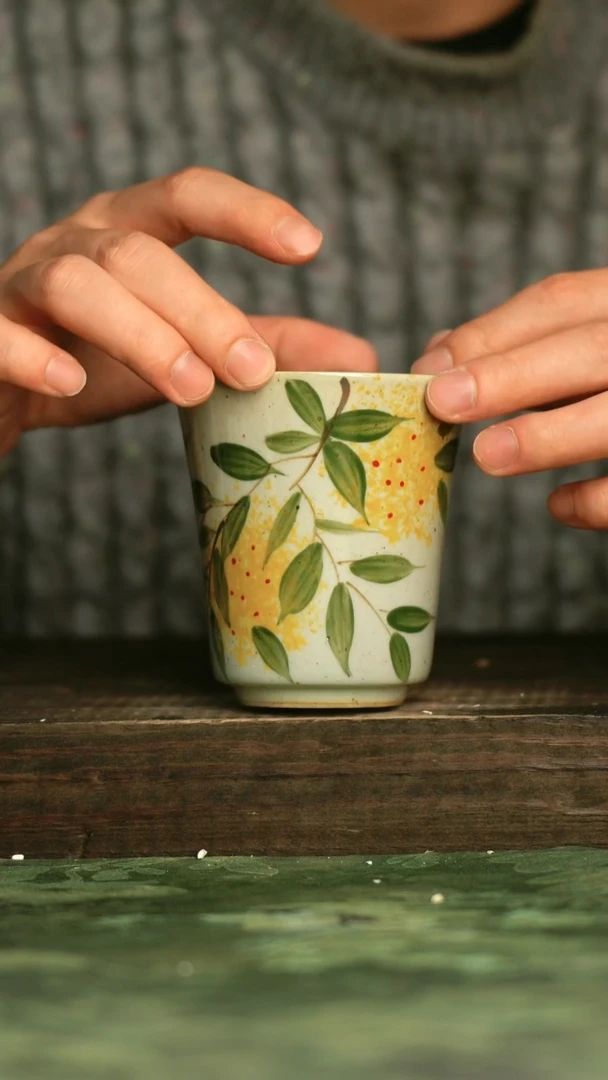 陶瓷青诗集手工手绘瓷器