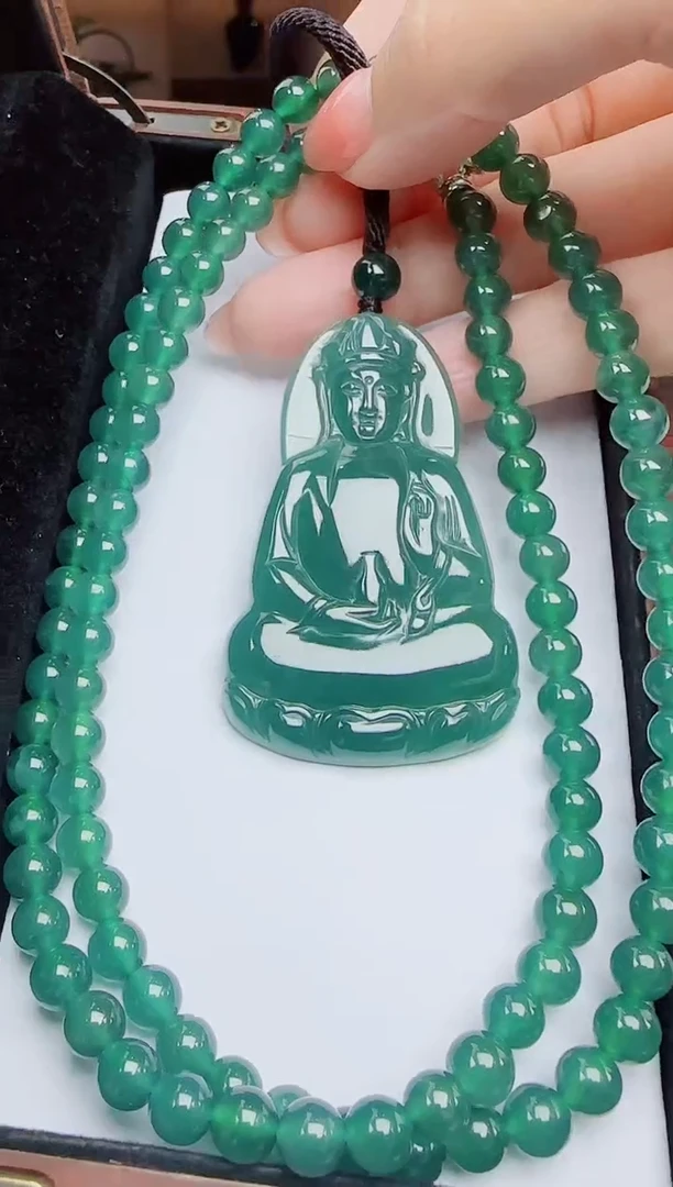 颈饰未镶嵌翡翠多样性发其一  小素衣观音