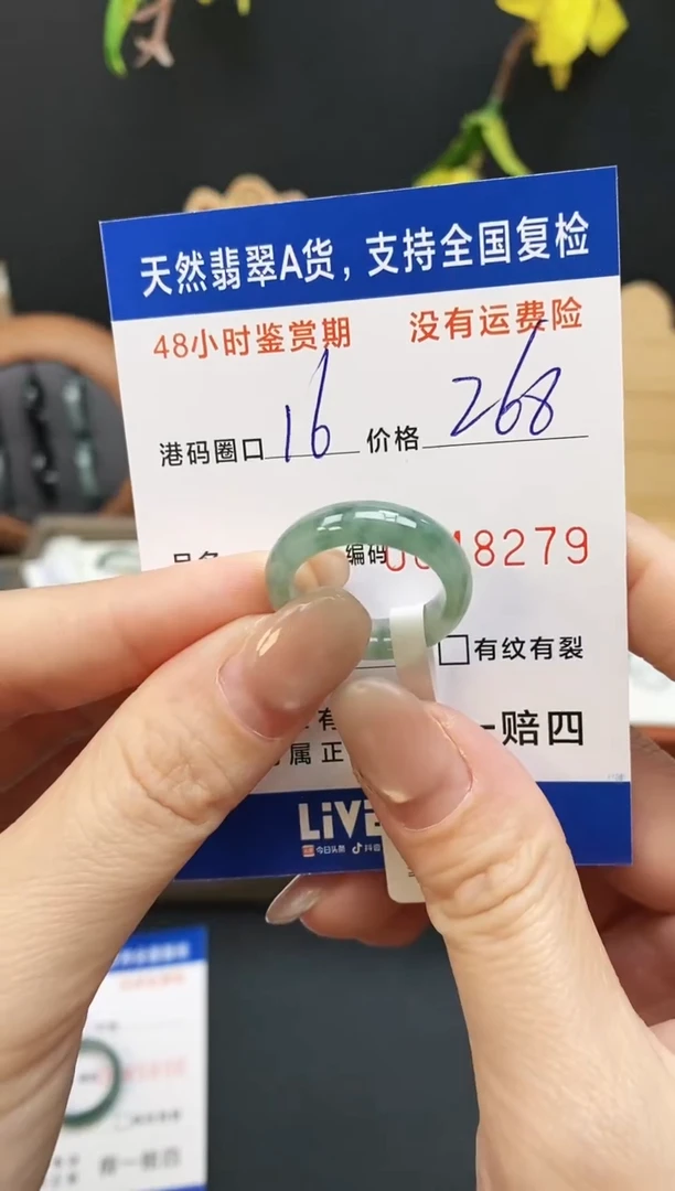 未镶嵌戒指翡翠8279