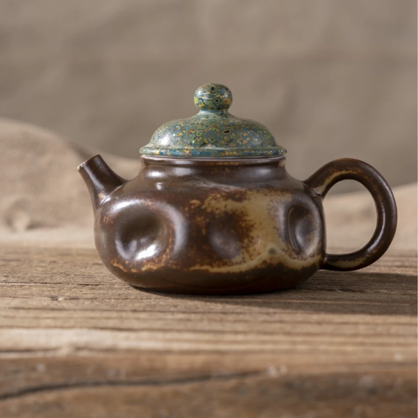 颂瓷【集合】龙泉青瓷非遗手作大漆漆器茶壶全手工陶瓷复古110ml