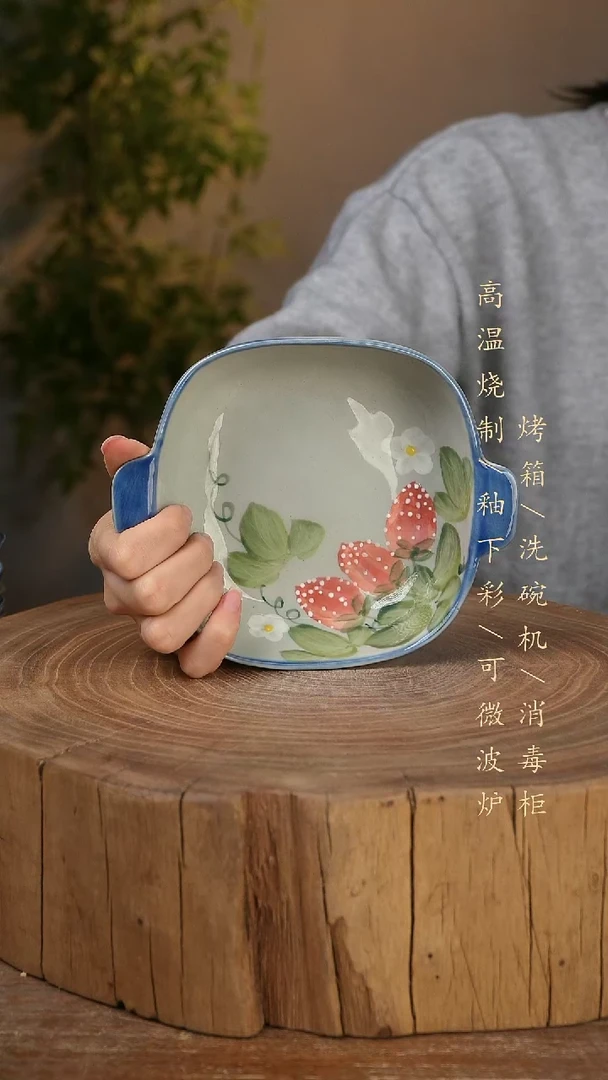 碗瓷景德镇手工手绘高温瓷釉下彩