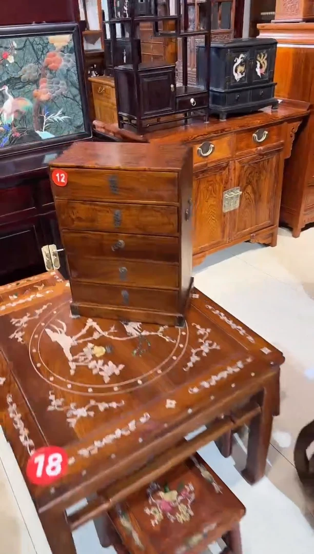 【闪购商品】木木艺黄花梨花纹五斗柜858.888