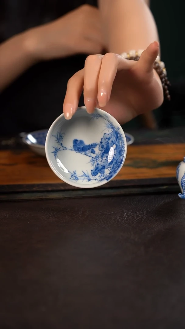 聚澜堂竹报平安大炉式杯