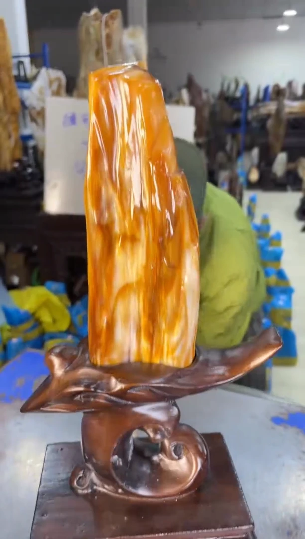未镶嵌摆件硅化玉16