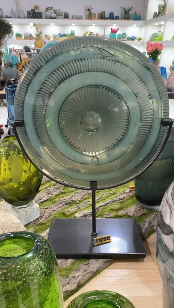 【闪购商品】琉璃慕忆家花瓶小号玉璧