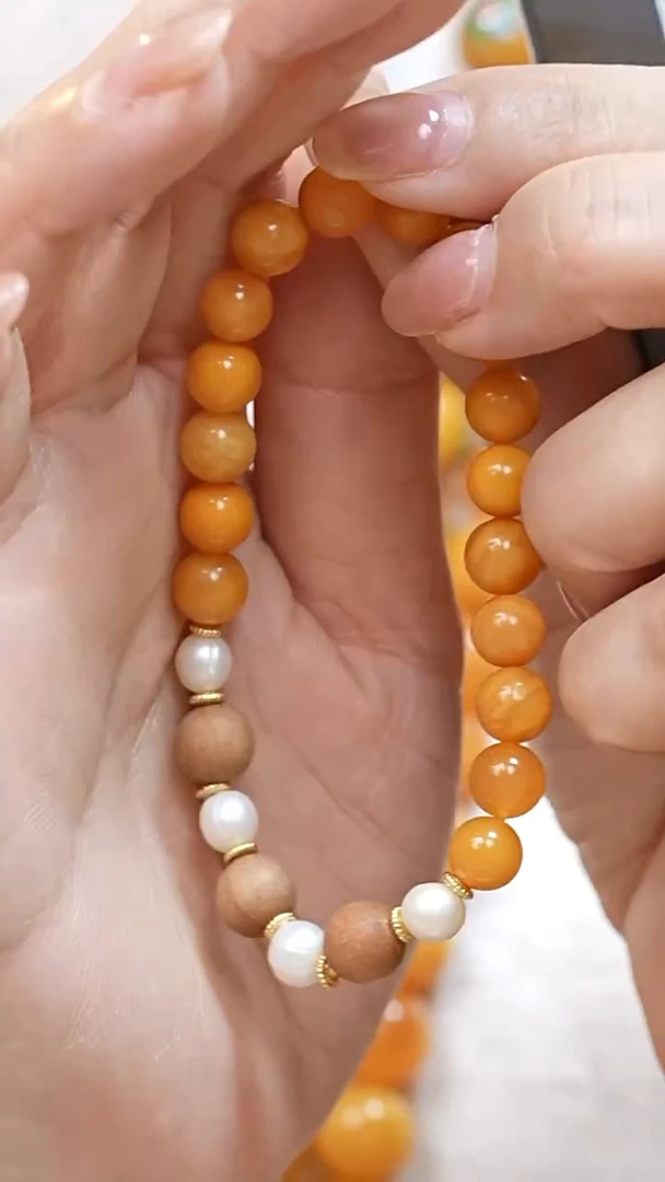 蜜蜡颈饰未镶嵌7752天然蜜蜡珠宝奇石全部保真