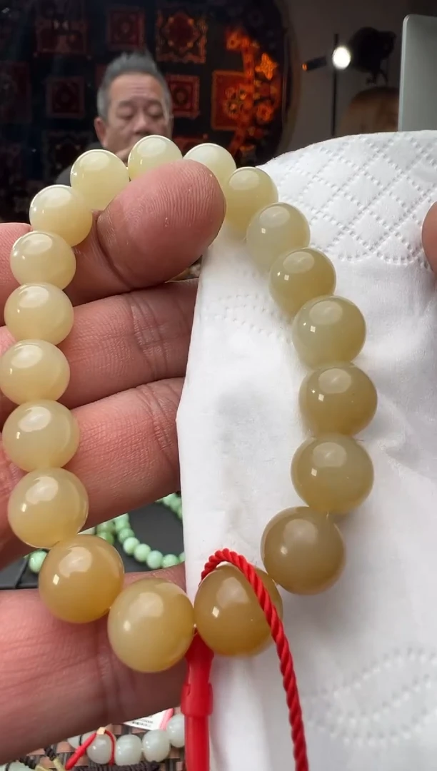 未镶嵌手串和田玉且末料迪克兰手串卡10