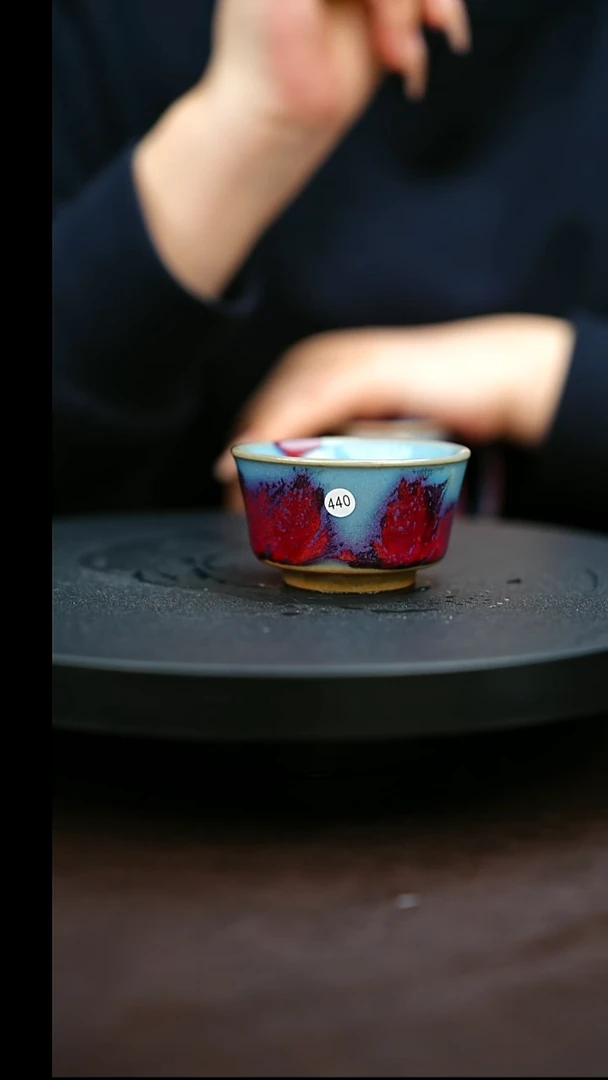 440#原矿钧瓷炉钧釉直口杯