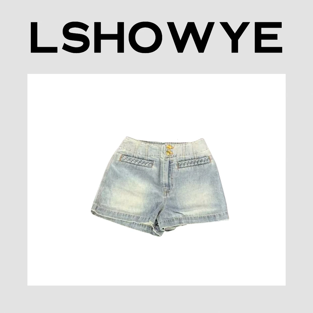 LSHOWYE｜金扣牛仔短裤 GHBB052905