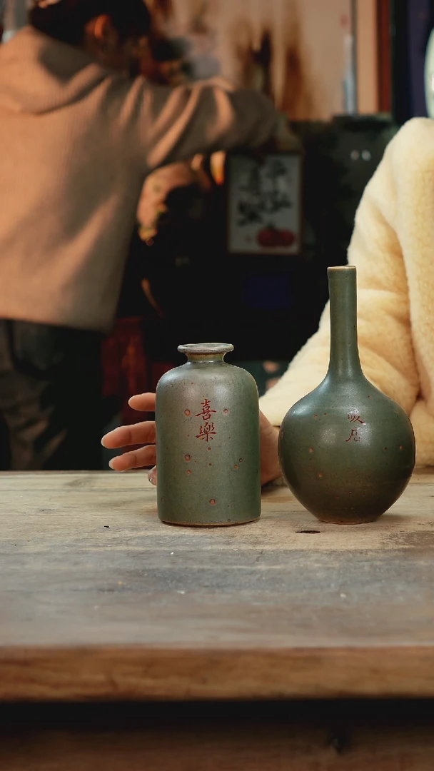 【闪购商品】瓷片景德镇纯手工釉下彩精品花瓶