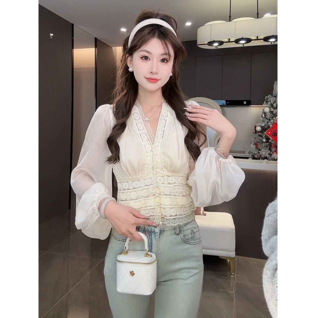 K小姐【春意盎然】春季新款时尚设计感法式衬衫小衫上衣JJC5SY0052