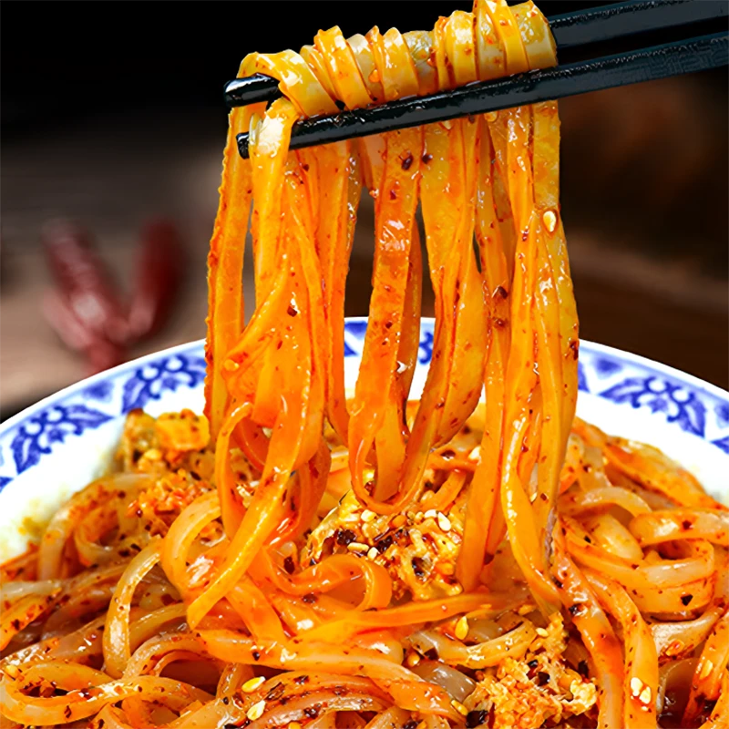 秦岐轩擀面皮陕西岐山面皮含面筋调料包香辣美味地道速食小吃夜宵