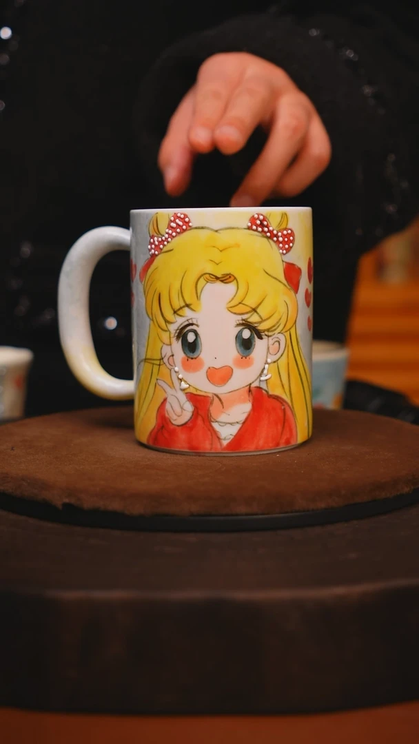 【闪购商品】瓷片景德镇手绘瓷器高温釉下彩---