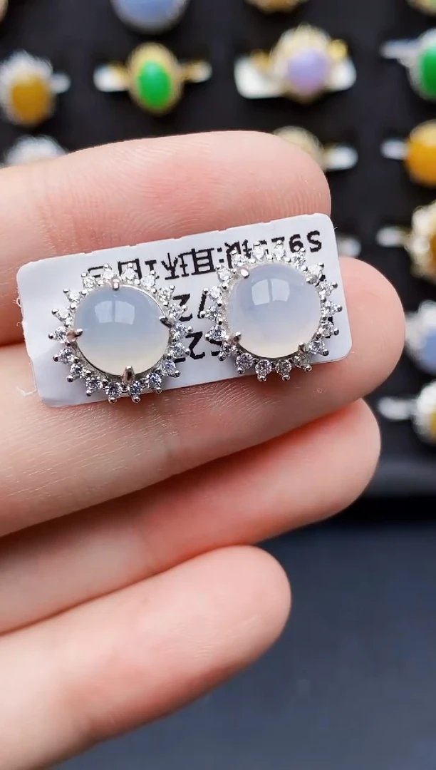 银S925镶嵌戒指翡翠3264
