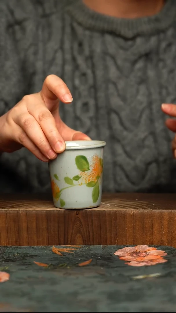 杯釉下彩手工手绘同款陶器
