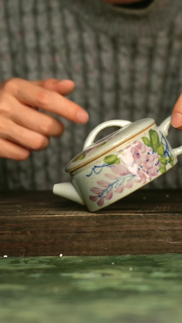 陶瓷青诗集手工手绘瓷器