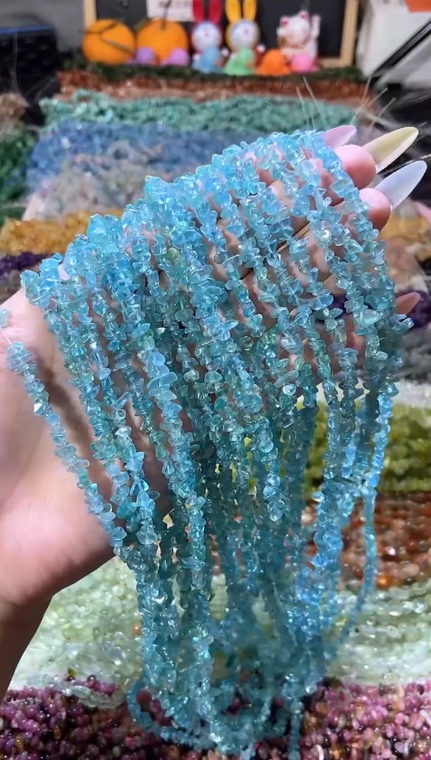 水晶珠宝半成品未镶嵌小蓝磷灰