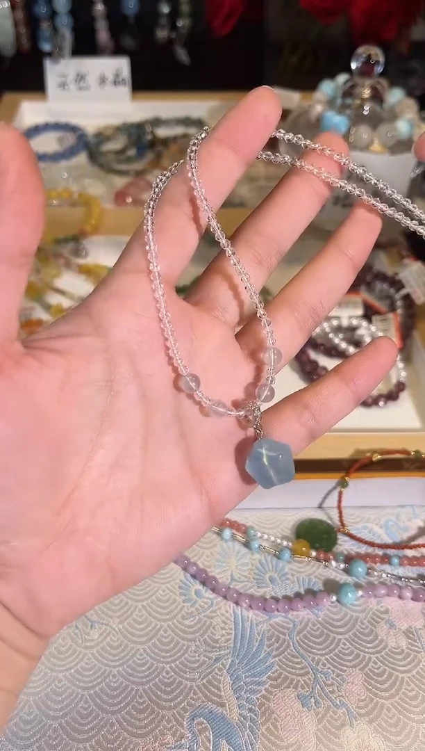 【闪购商品】海蓝宝石颈饰未镶嵌F98项链