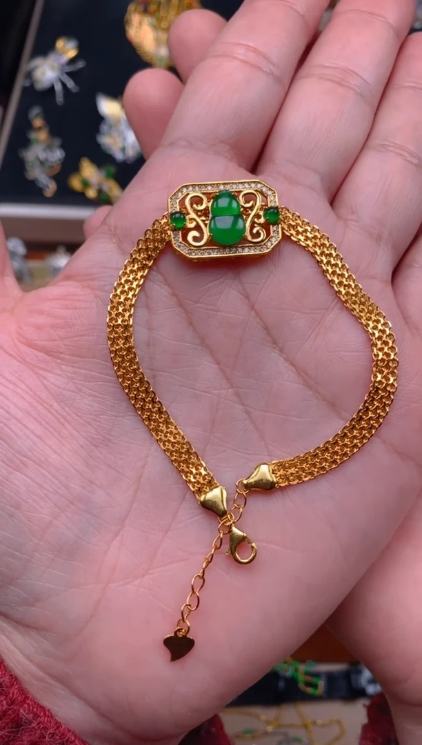 【闪购商品】翡翠手链银S925镶嵌手链