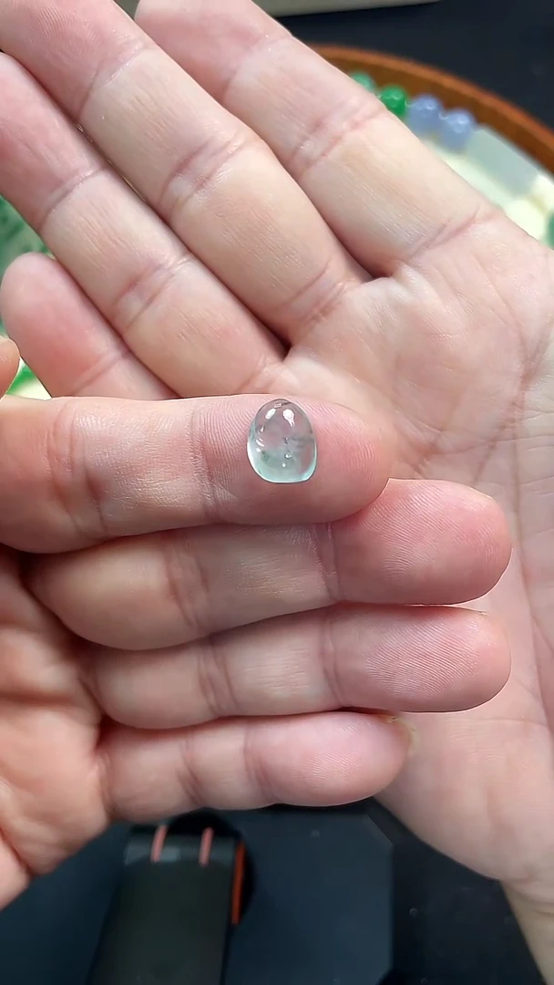 裸石翡翠25号-高冰戒面/D/1