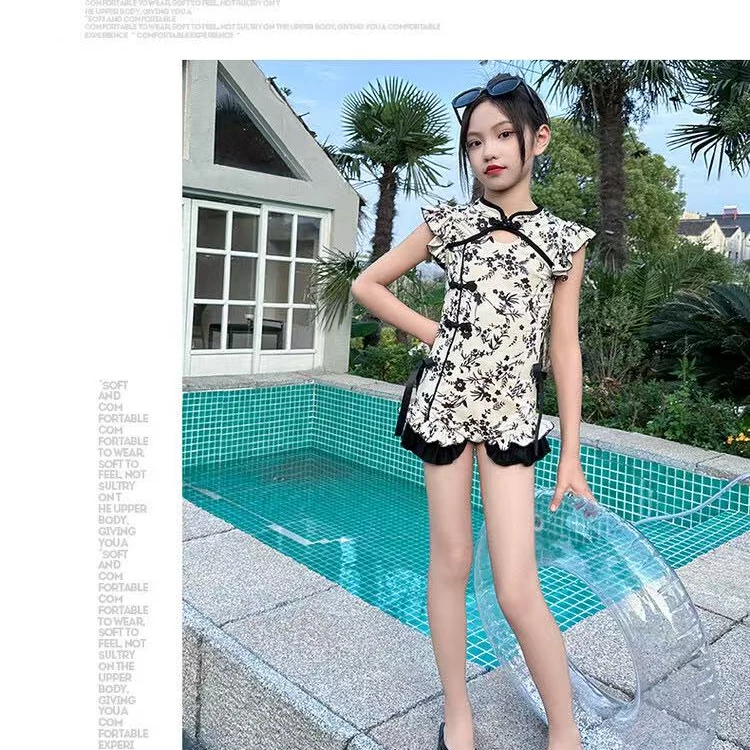 尚品琳25595女童泳衣夏季新款游泳衣网红泳装游泳衣大童夏装衣服