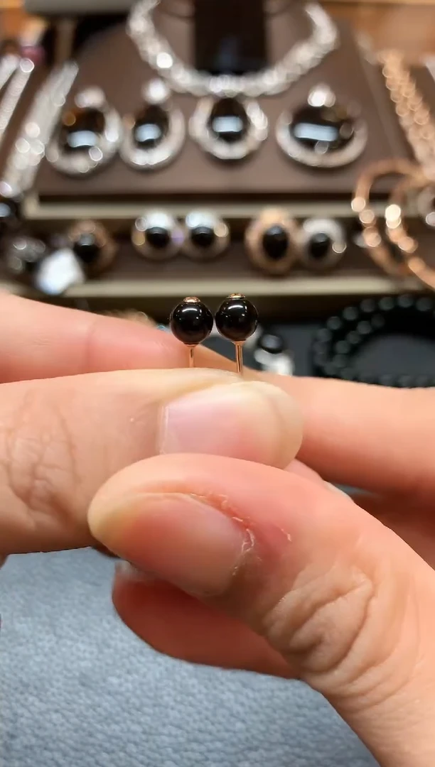 【闪购商品】翡翠耳饰18K金镶嵌b1不退换多样性一件发货