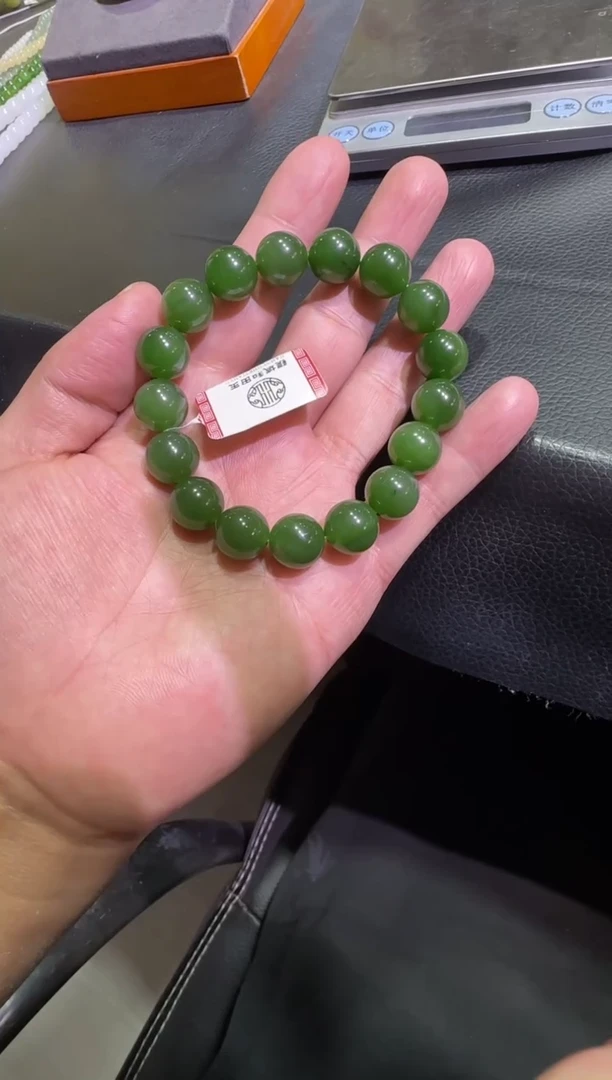 未镶嵌手串和田玉黑羊洞碧玉手串（产地直发）