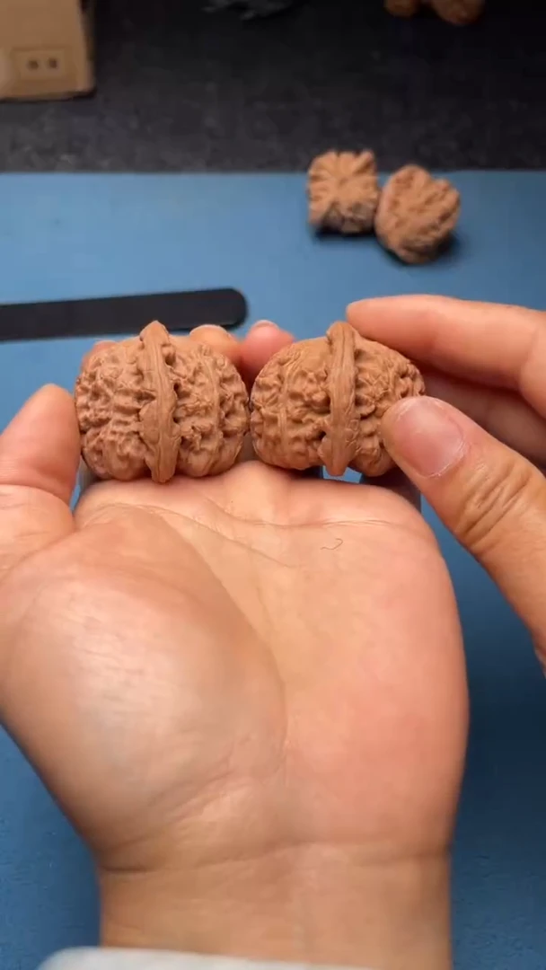 桃核把件w87  三角白  40尺