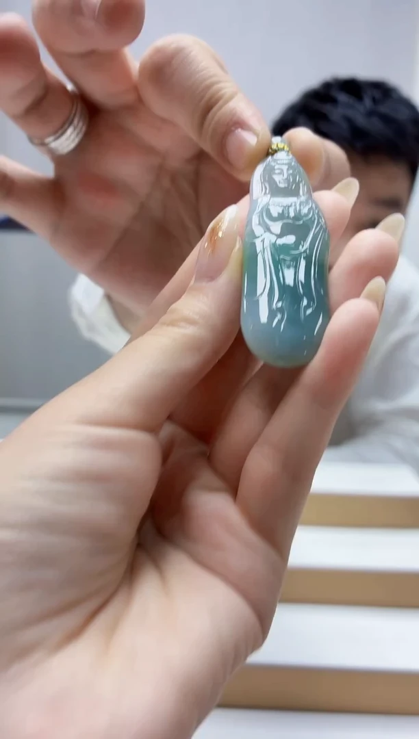 未镶嵌定制翡翠小**.5028jw-毛货挂件