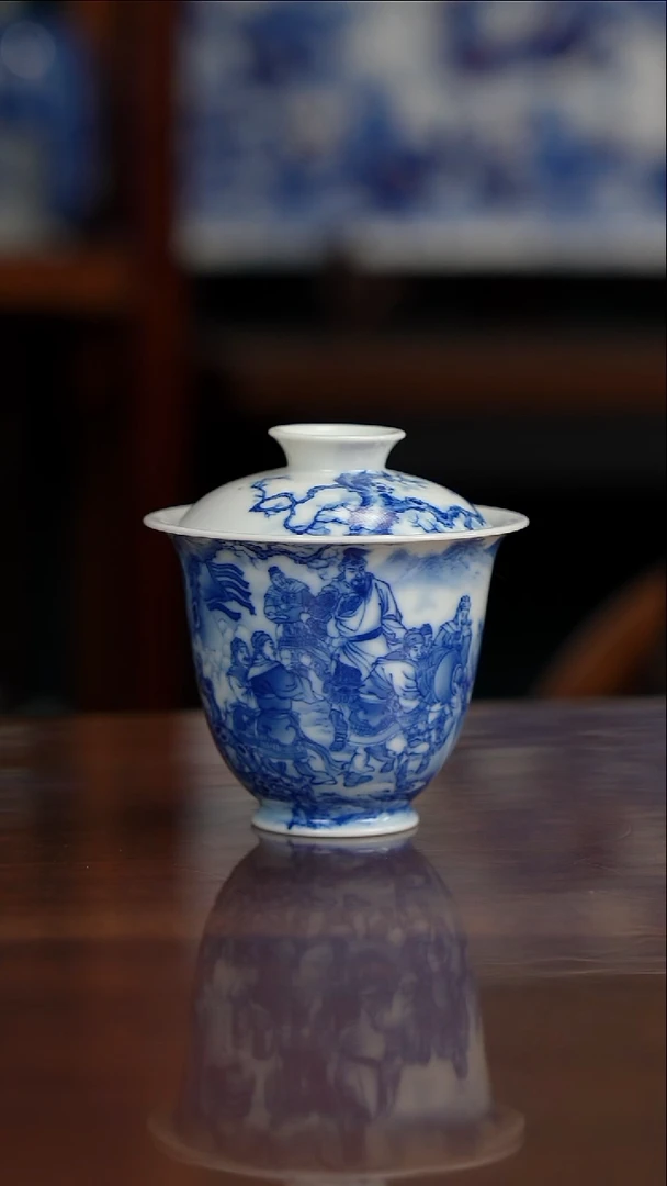 晓竹窑青花酒倾泉溪图