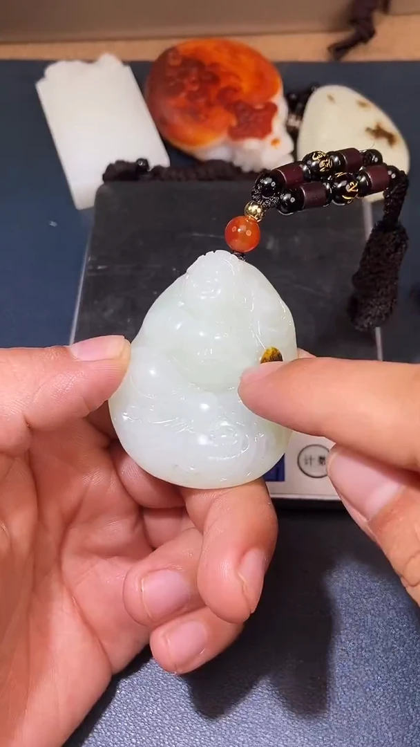 和田玉未镶嵌颈饰鹤*HX