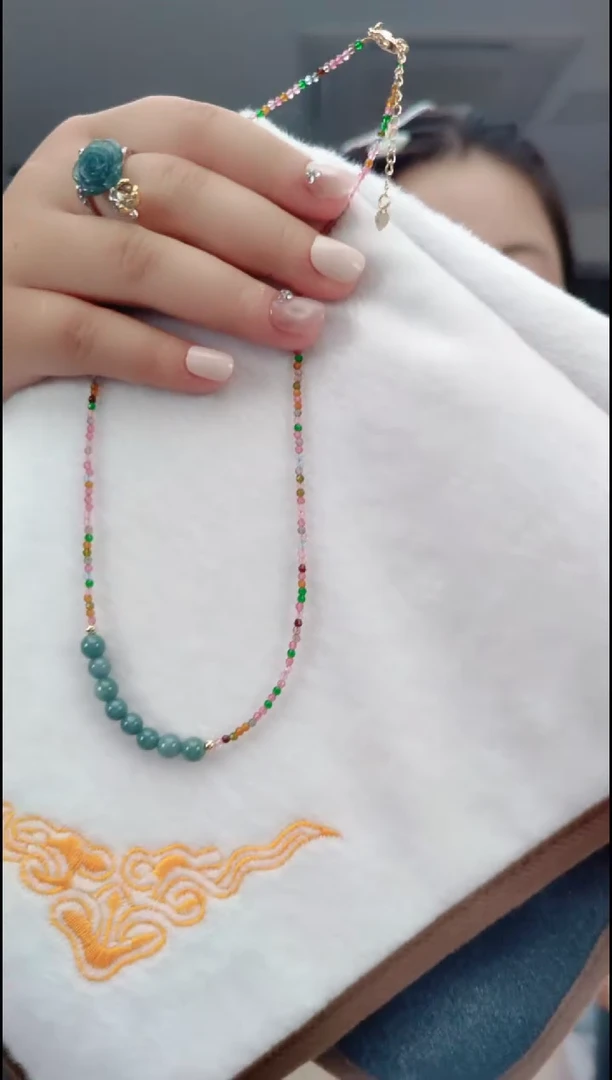 颈饰未镶嵌翡翠0501蓝水微笑链