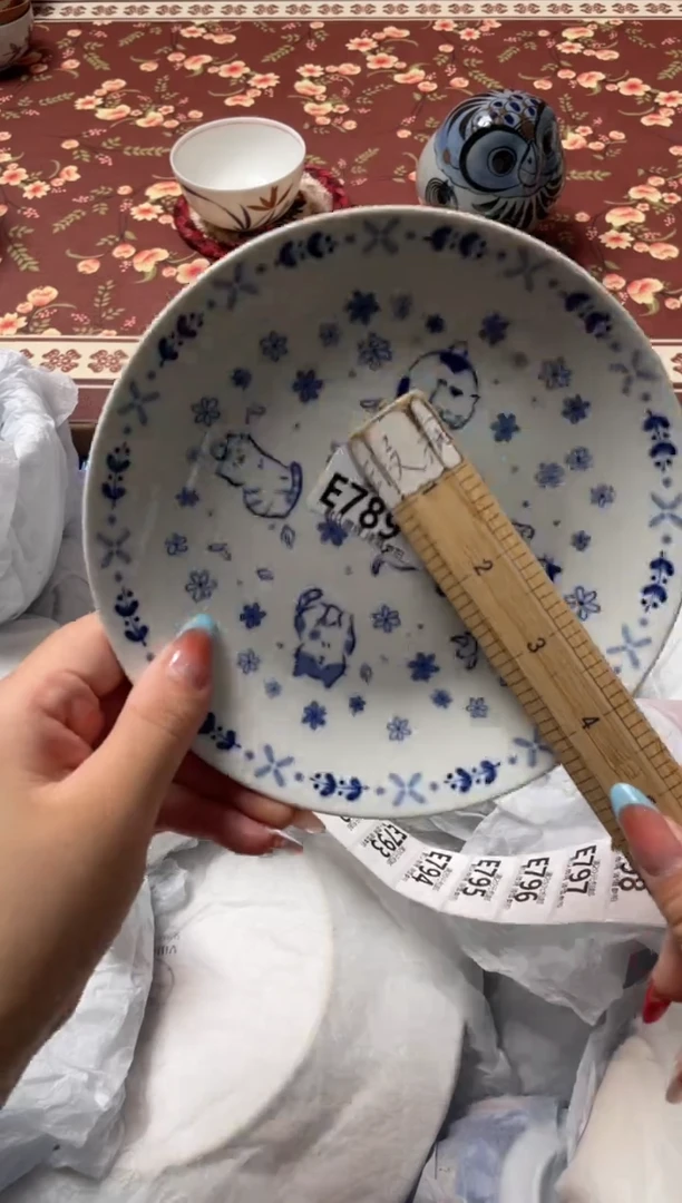 瓷片午***饼瓷器瓷器E789