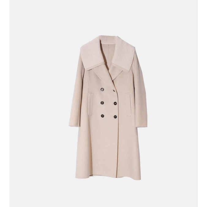 2025新款女士大衣双面呢舒适中长款纯色大衣290606