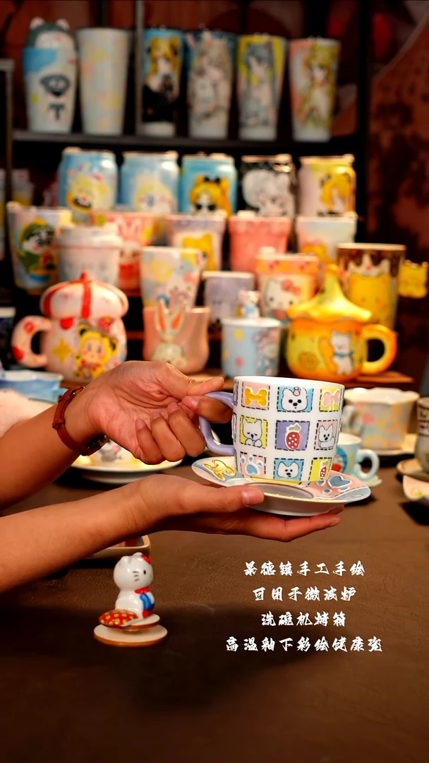 景德镇设计款手工手绘杯杯