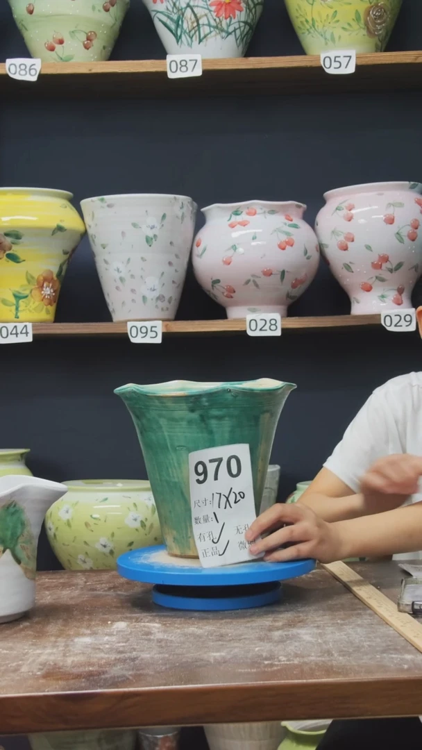 陶瓷景德镇花盆默认微瑕970