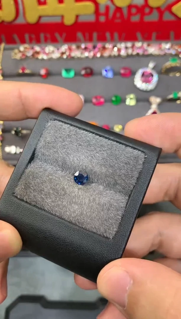 【闪购商品】定制蓝宝石裸石未镶嵌圆切 蓝宝石 1.05ct